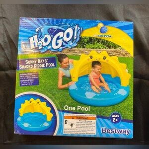H2OGO! Sunny Days Shaded Kiddie Pool NIB Toddler Bestway